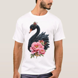 Camiseta Um toque de rosa e brilho de cisne.