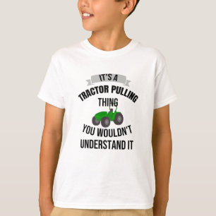 Camiseta Um Trator Puxando Coisa  Presentes De Trator Pulle
