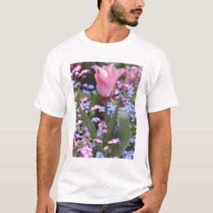 Camiseta Um tulipa nos Jardins de Luxemburgo, Paris, França