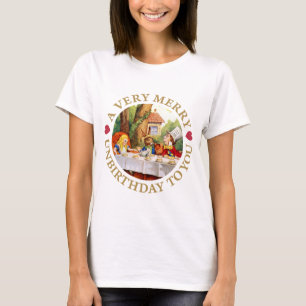 Camiseta Um Unbirthday muito alegre a você!