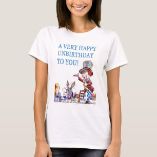 Camiseta Um Unbirthday muito feliz a você!