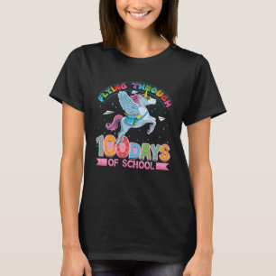Camiseta Um unicórnio bonito, 100 dias de meninas da escola