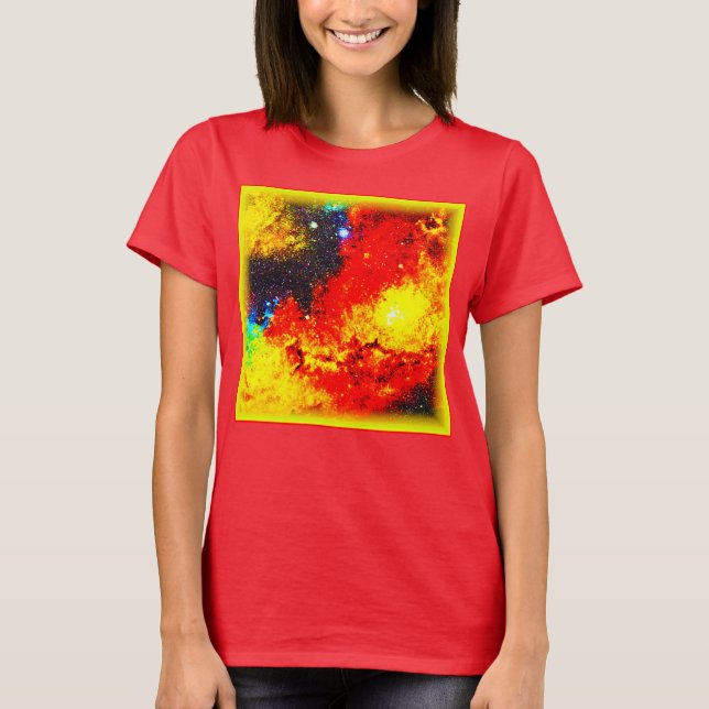 Camiseta Um Universo de cores brilhantes. Comprar Agora (Frente)