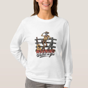 Camiseta Um vaqueiro esquelético dando o chapéu