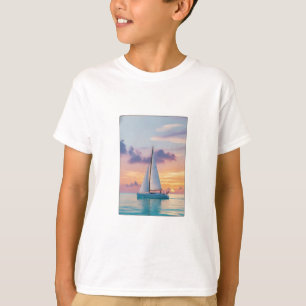 Camiseta Um veleiro a planar no oceano