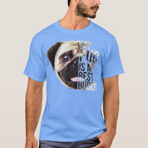 Camiseta Um verdadeiro amigo, PUG, dá um presente para o cã