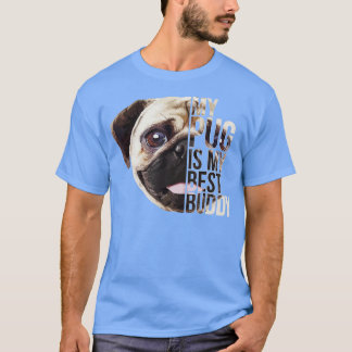 Camiseta Um verdadeiro amigo, PUG, dá um presente para o cã