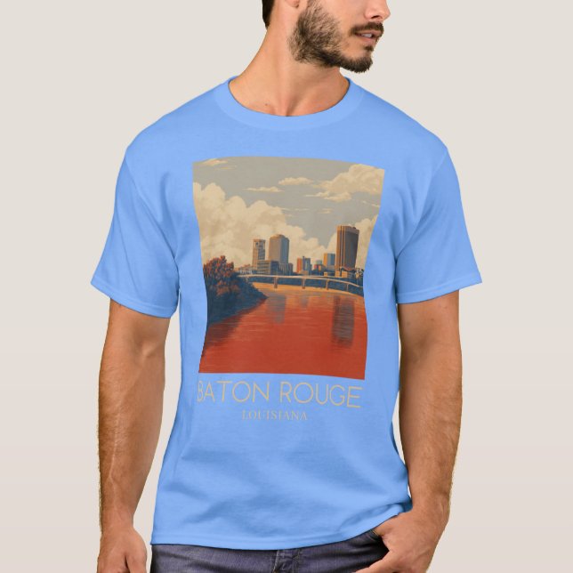 Camiseta Um Viagem de Arte de Baton Rouge 2 (Frente)