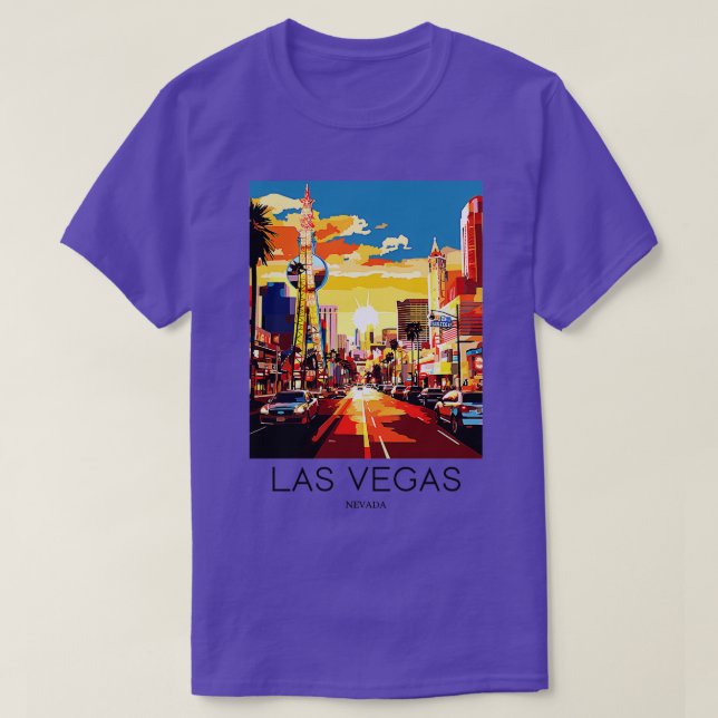 Camiseta Um Viagem de Arte de Las Vegas Nevada EUA 1 (Frente do Design)