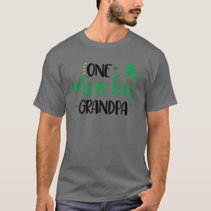 Camiseta Um Vovô Sortudo, Clover Mens Dia de São Patrício G
