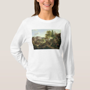 Camiseta Um Watermill nos Vosges aproxima Ribanville, 1836