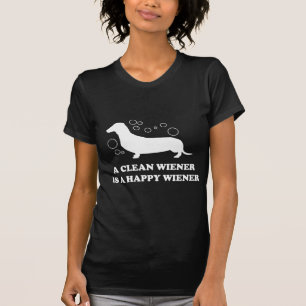 Camiseta Um Wiener limpo é um Wiener feliz