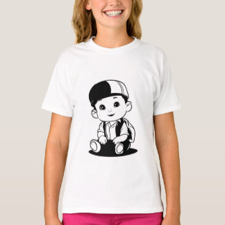 Camiseta Um 'Z' de desenho animado amarelo ousado e diverti
