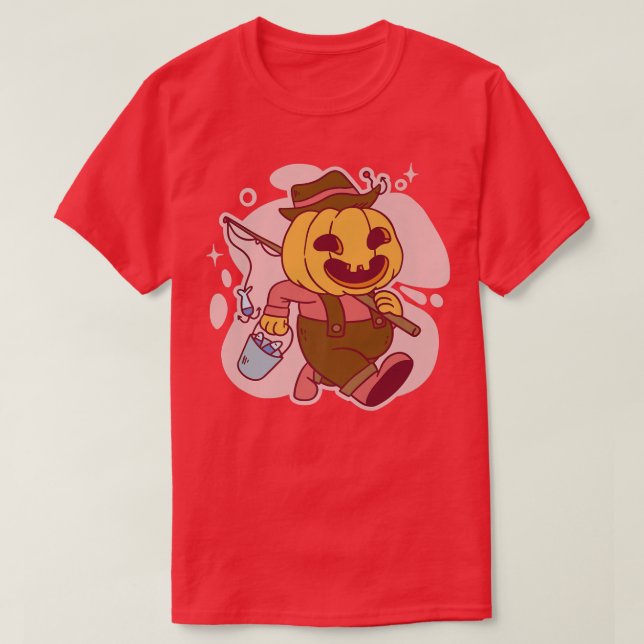 Camiseta Uma Abóbora Na Pesca (Frente do Design)