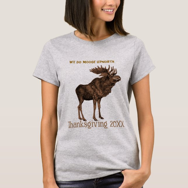 Camiseta Uma Ação de Graças de Moose 2008 - - Personalizada (Frente)