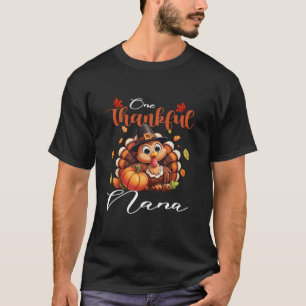Camiseta Uma Ação de Graças de Nana Pumpkin Cai no outono