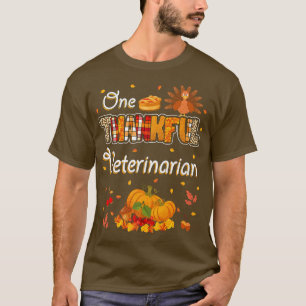 Camiseta Uma Ação de Graças do Veterinário Feliz Caiu no ou