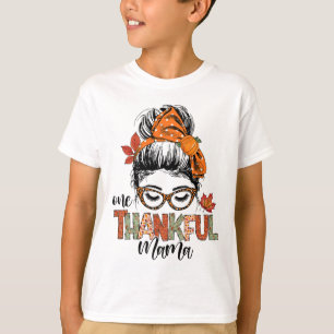 Camiseta Uma agradecida mamãe Mensagem Bun Fall Autumn Than