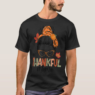 Camiseta Uma agradecida mamãe Mensagem Bun Fall Autumn Than