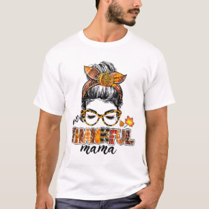 Camiseta Uma agradecida mamãe Mensagem Bun Fall Autumn Than