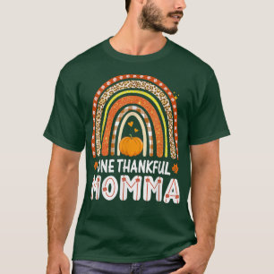 Camiseta Uma agradecida Momma Rainbow Leopard Call Autumn T