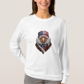 Camiseta Uma águia careca patriótica