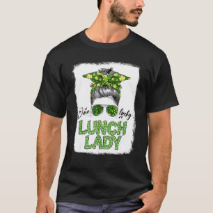 Camiseta Uma Almoça Sortuda Lady Shamrock Mensagem Bun Funn