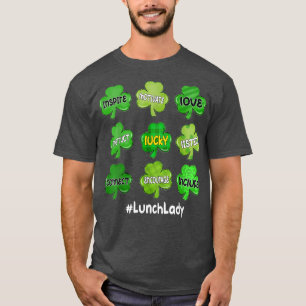 Camiseta Uma Almoça Sortuda Senhora Irlandesa Shamrock Rain