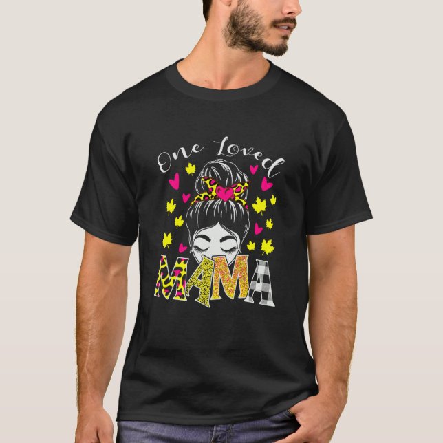 Camiseta Uma Amada Mãe Leopardo Xadrez Mensageira Cabelo Ma (Frente)