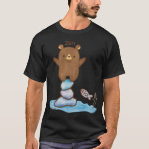 Camiseta Uma Arte de Meditação de Balanço de Pedras do Urso