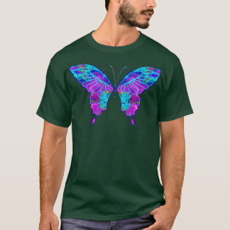 Camiseta Uma Arte Fractal Psicodélica Colorida