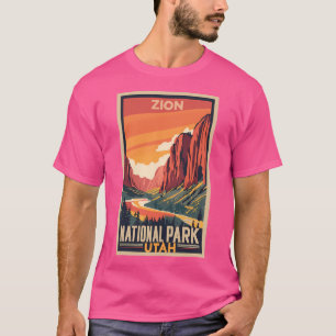 Camiseta Uma Arte Viagens vintage Do Parque Nacional Do Zio