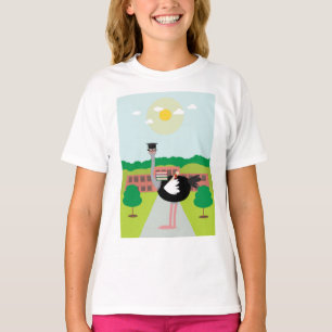 Camiseta Uma avestruz educada