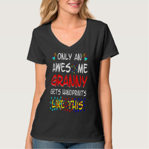 Camiseta Uma Avó Incrível Obtém Impressões Digitais Como Es