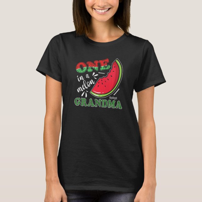 Camiseta Uma Avó Melancia   Melão (Frente)