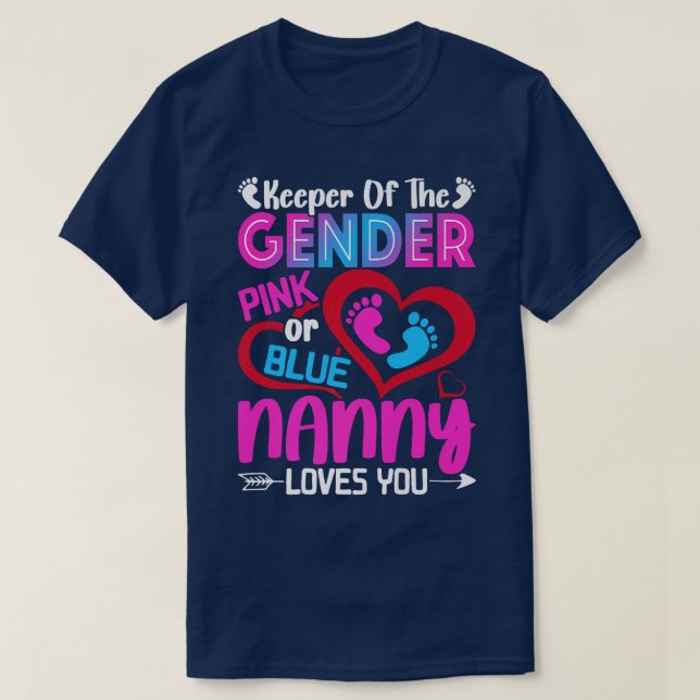 Camiseta Uma Babá Rosa Ou Azul Engraçada Te Ama A Revolução (Frente do Design)