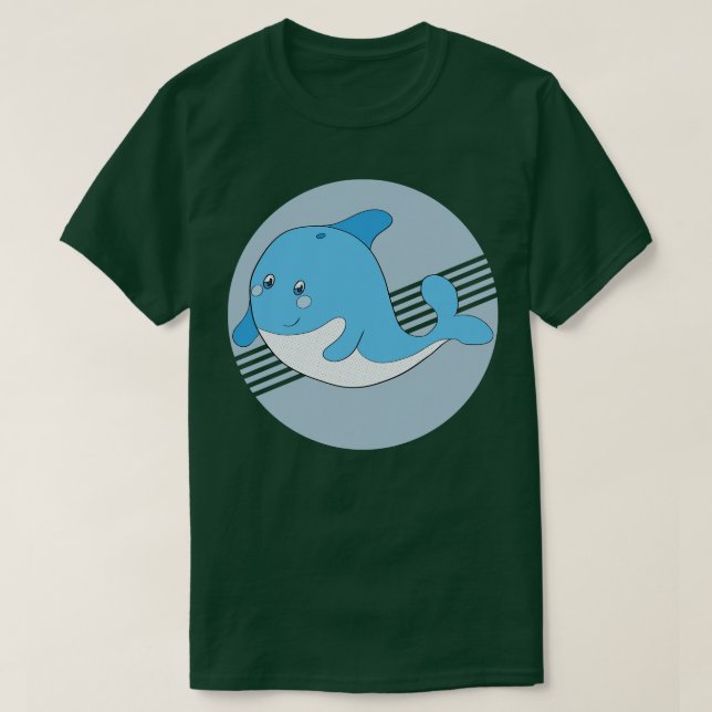 Camiseta Uma baleia fofa (Frente do Design)