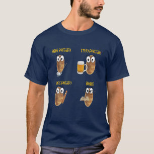 Camiseta Uma Batata,Duas Batatas,3 Batata, Núcleo,Batata En