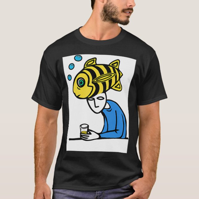 Camiseta Uma bebida pequena (Frente)