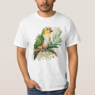 Camiseta Uma bela caique de barriga branca