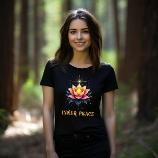 Camiseta Uma Bela Flor de Lótus de Paz Interior