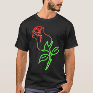 Camiseta Uma bela rosa vermelha é um Dia de os namorados
