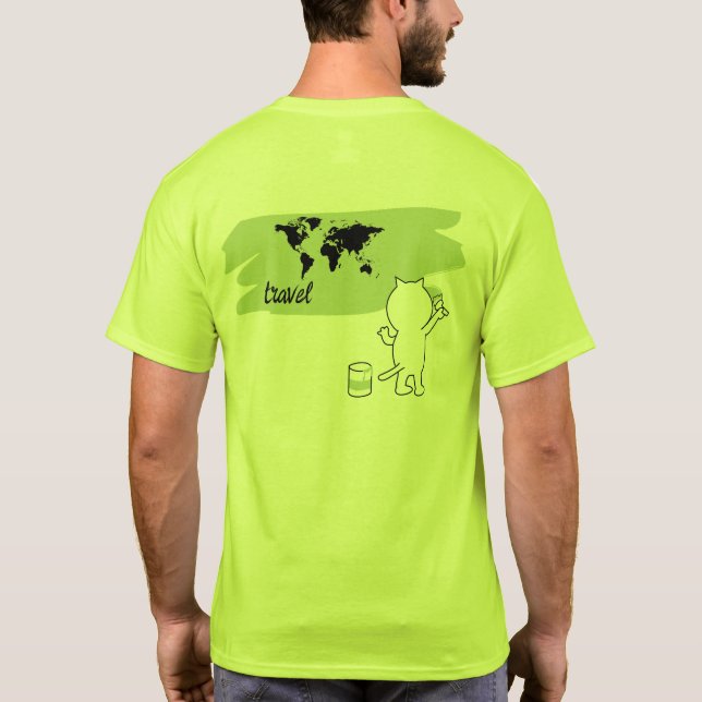Camiseta uma boa escolha para aqueles que viagem o mundo (Verso)
