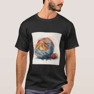 Camiseta Uma Bola De Fio Desfazendo Meada Liberando