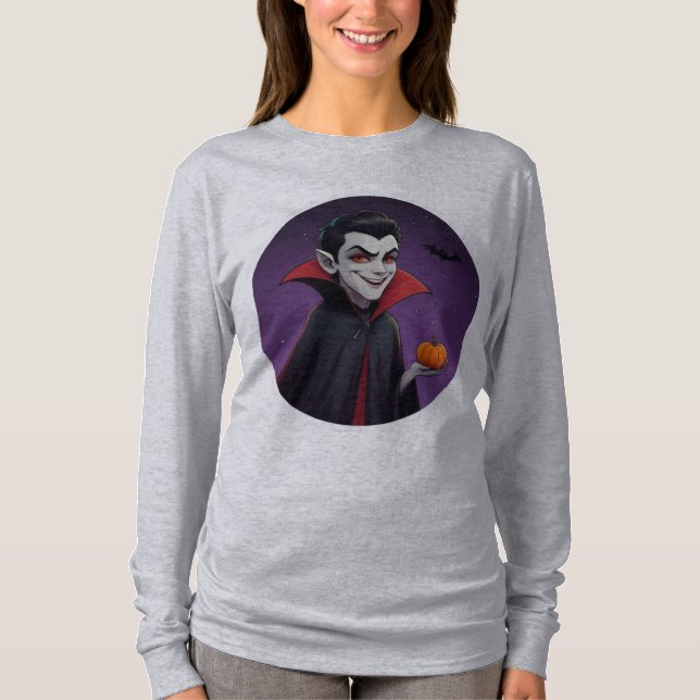 Camiseta Uma brincalhona vampiro de Halloween, temerária de (Frente)
