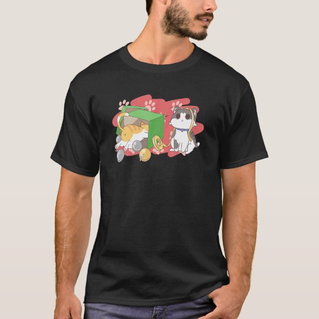 Camiseta Uma Caixa De Gato Para Vocês Homens Mulheres (Frente)