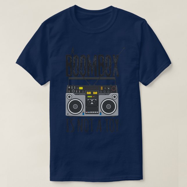 Camiseta Uma caixa não é um brinquedo (Frente do Design)