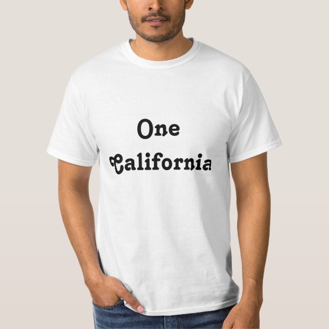 Camiseta Uma califórnia no script retrô (Frente)