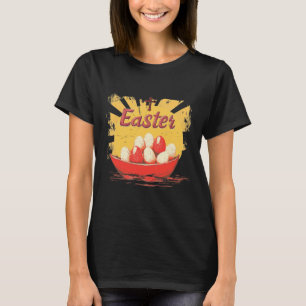 Camiseta Uma Canoa De Papel Carregando Ovos De Páscoa; Vint