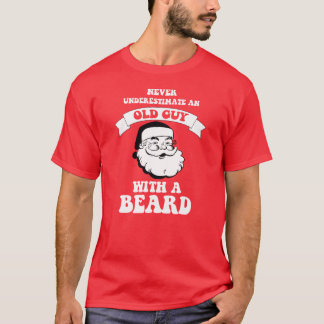 Camiseta Uma cara idosa com uma barba - Natal engraçado